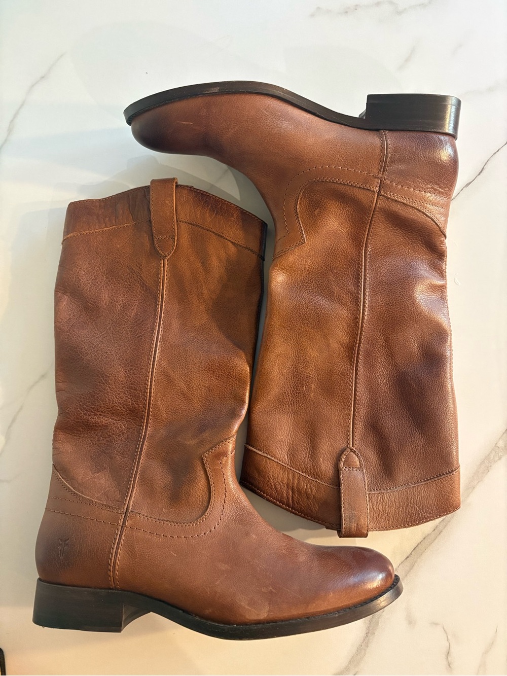 Frye Melissa Pull-on Leather Riding Boots